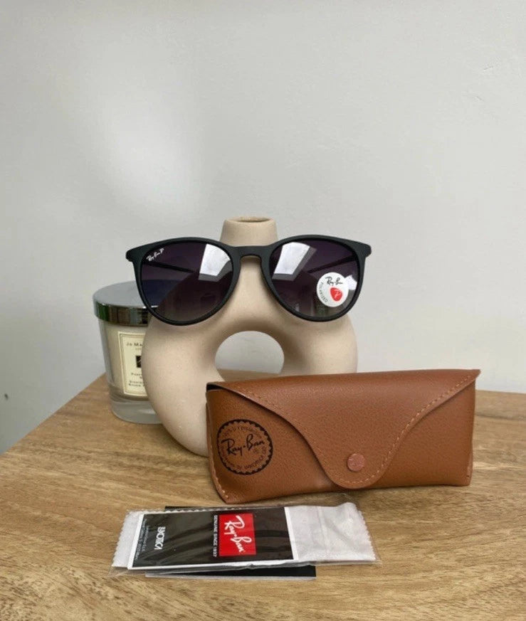 Ray-Ban Erika 0RB4171 Sunglasses - Rubber Black / Light Grey Gradient -Brand New