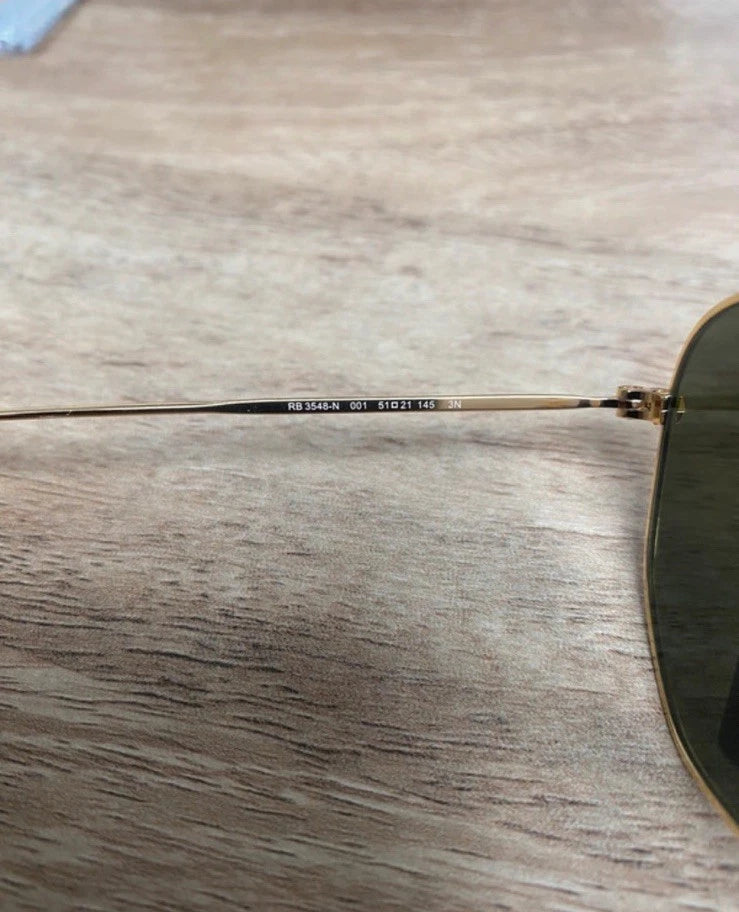 Ray-ban Hexagonal Gold with Green Flat Lenses Men’s sunglasses