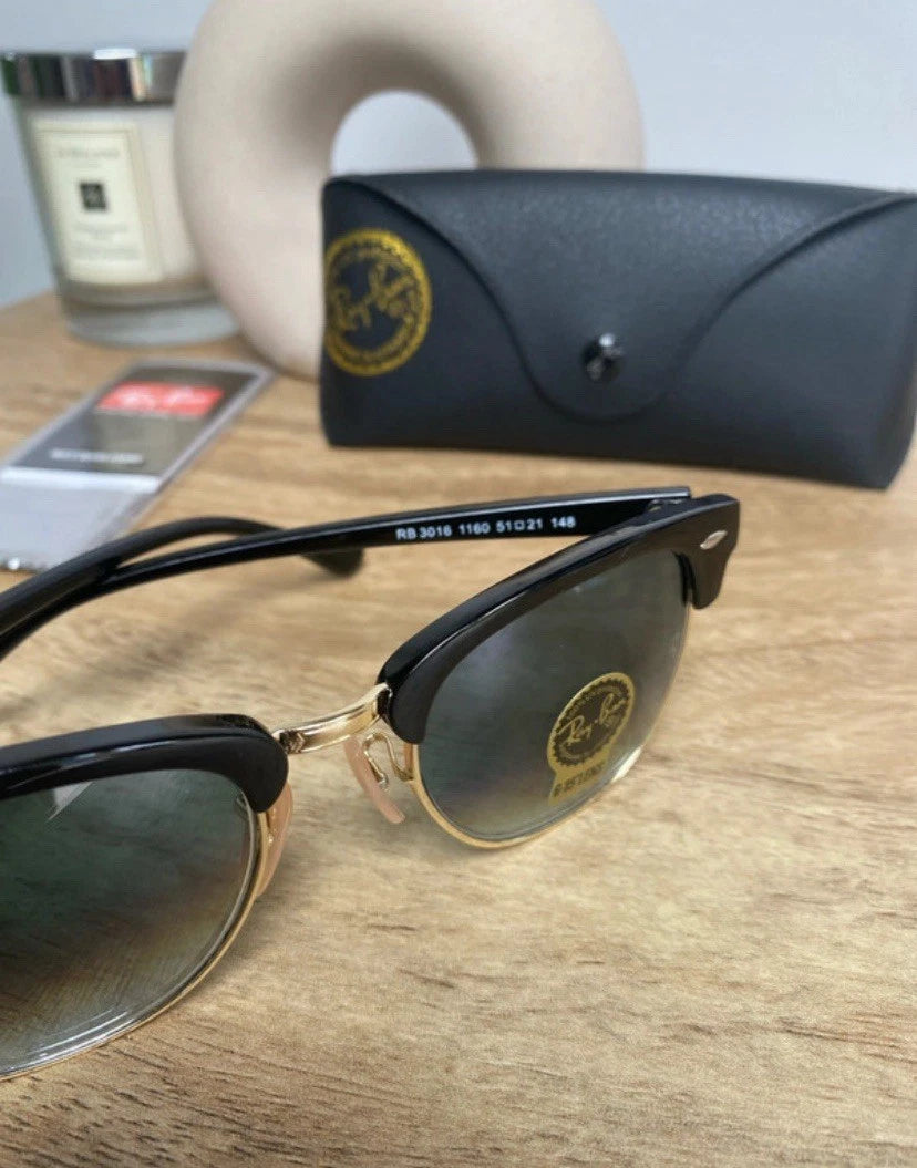 Ray-Ban Unisex's Rb 3016 Sunglasses, Black Gold/Black Grey, 49