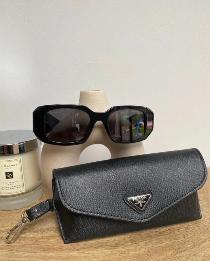 Prada PR 17WS 1AB5S0 49-20 Black Luxury Women’s Sunglasses Made In Italy